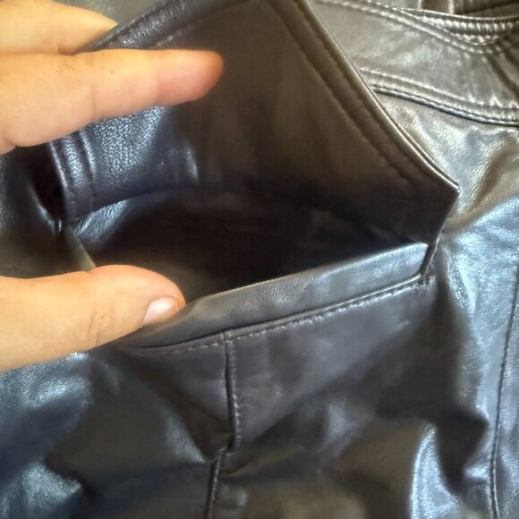 ZARA SRPLS Sheepskin Leather Barrel Leg Buckled Waist Chocolate waist 32"-NWT - Picture 14 of 14